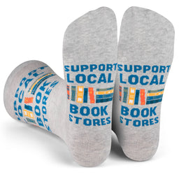 Support Local Book Stores Socks for Reading Lovers Unisex