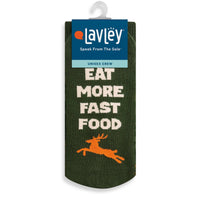 Eat More Fast Food Hunting Socks Funny Gift for Men who Hunt