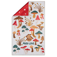 Mush Love Funny Mushroom Decor Microfiber Kitchen Tea Towel