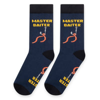 Master Baiter Funny Fishing Socks for Men who Fish
