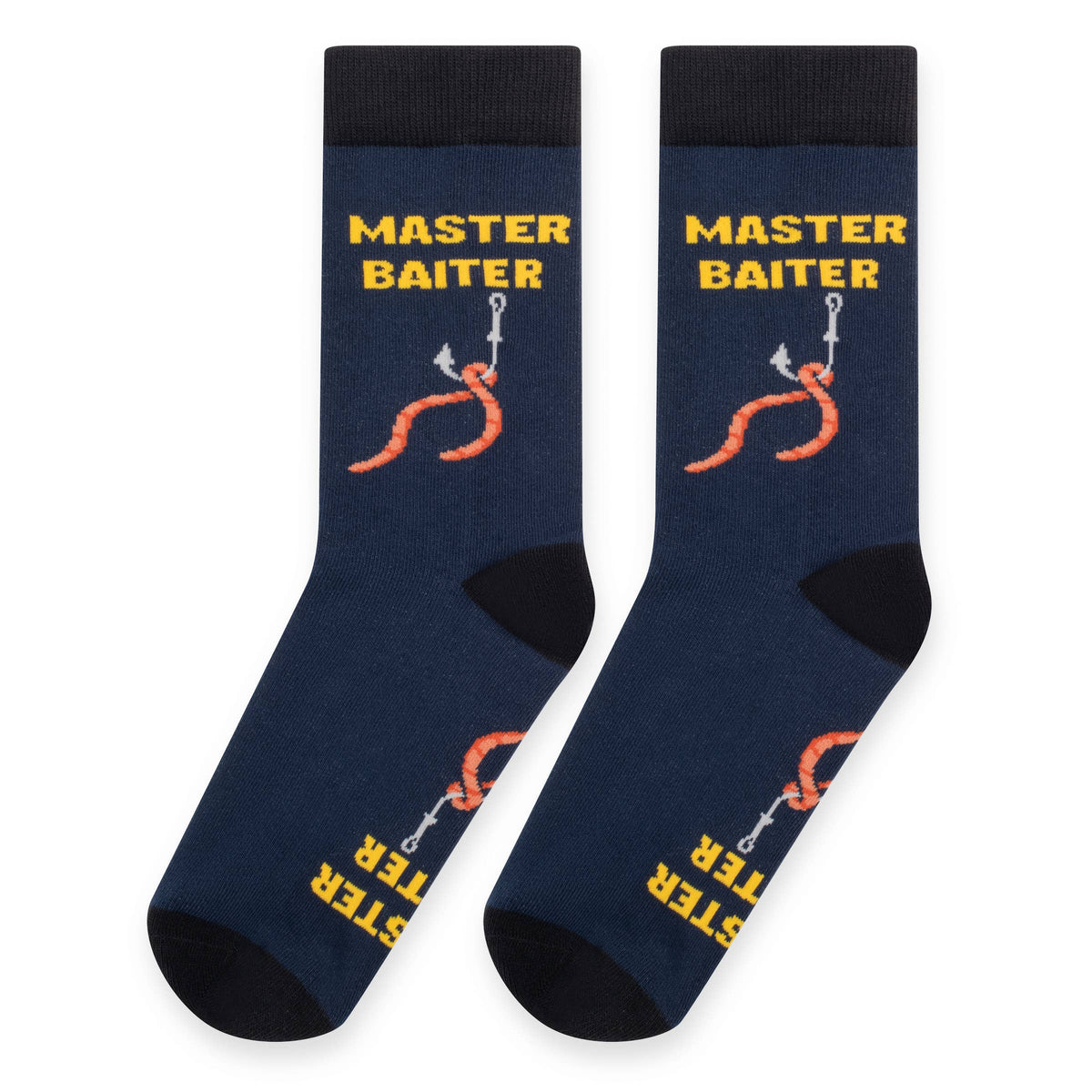 Master Baiter Funny Fishing Socks for Men who Fish