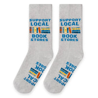 Support Local Book Stores Socks for Reading Lovers Unisex