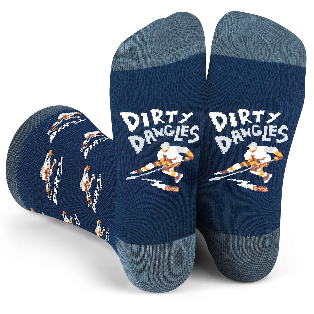 Dirty Dangles Funny Socks for Hockey Fans