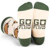 Go With The Flow Sea Turtle Socks for Men and Women