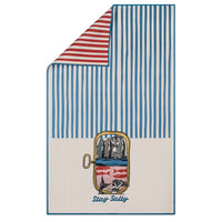 Stay Salty Cute Sardine Design Microfiber Kitchen Tea Towel