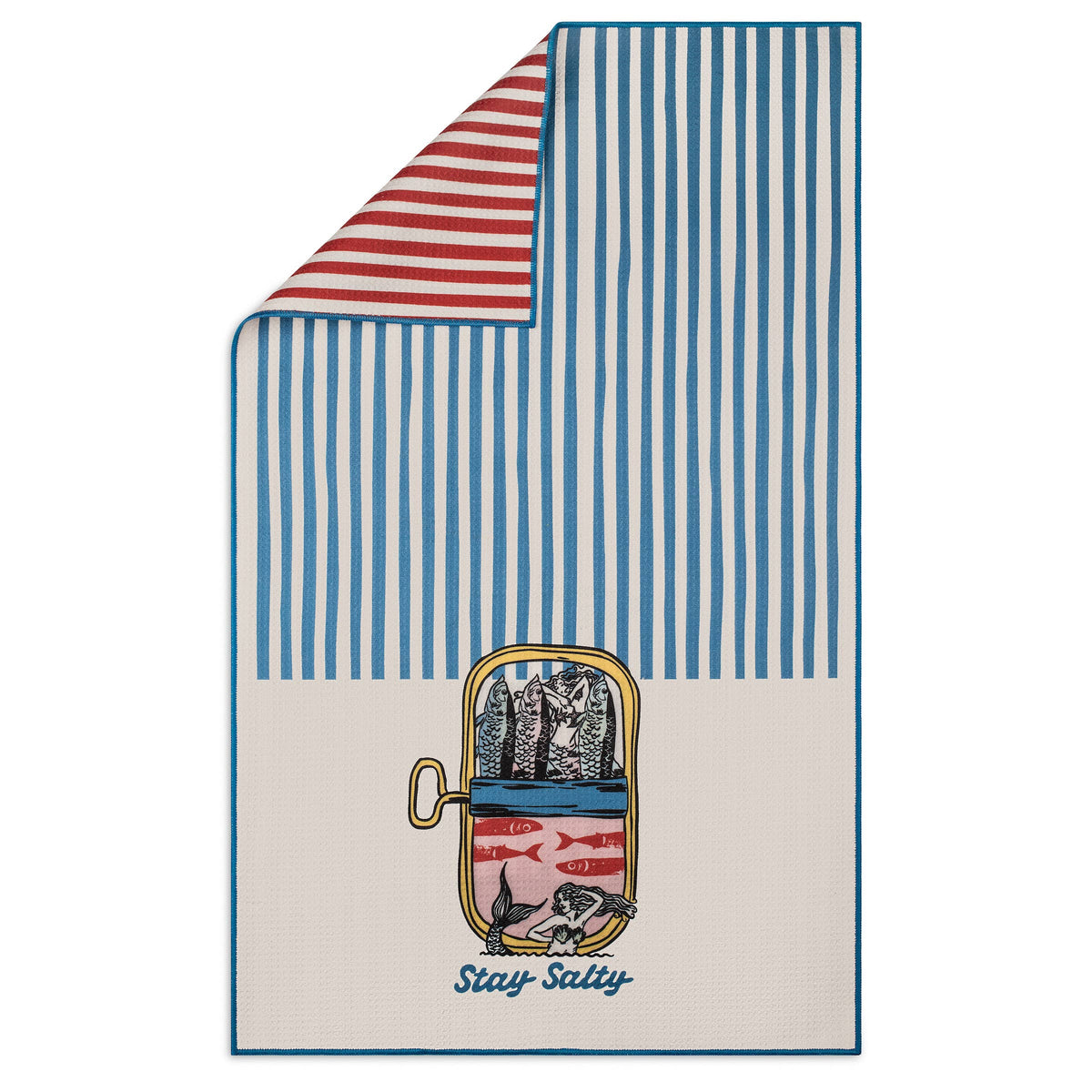 Stay Salty Cute Sardine Design Microfiber Kitchen Tea Towel
