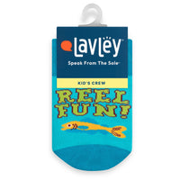 Reel Fun Colorful Fishing Socks for Kids fits Boys and Girls