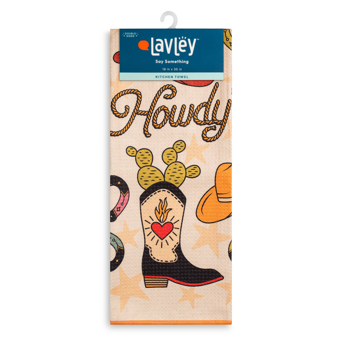 Howdy Cute Western Cowboy Decor Microfiber Kitchen Tea Towel