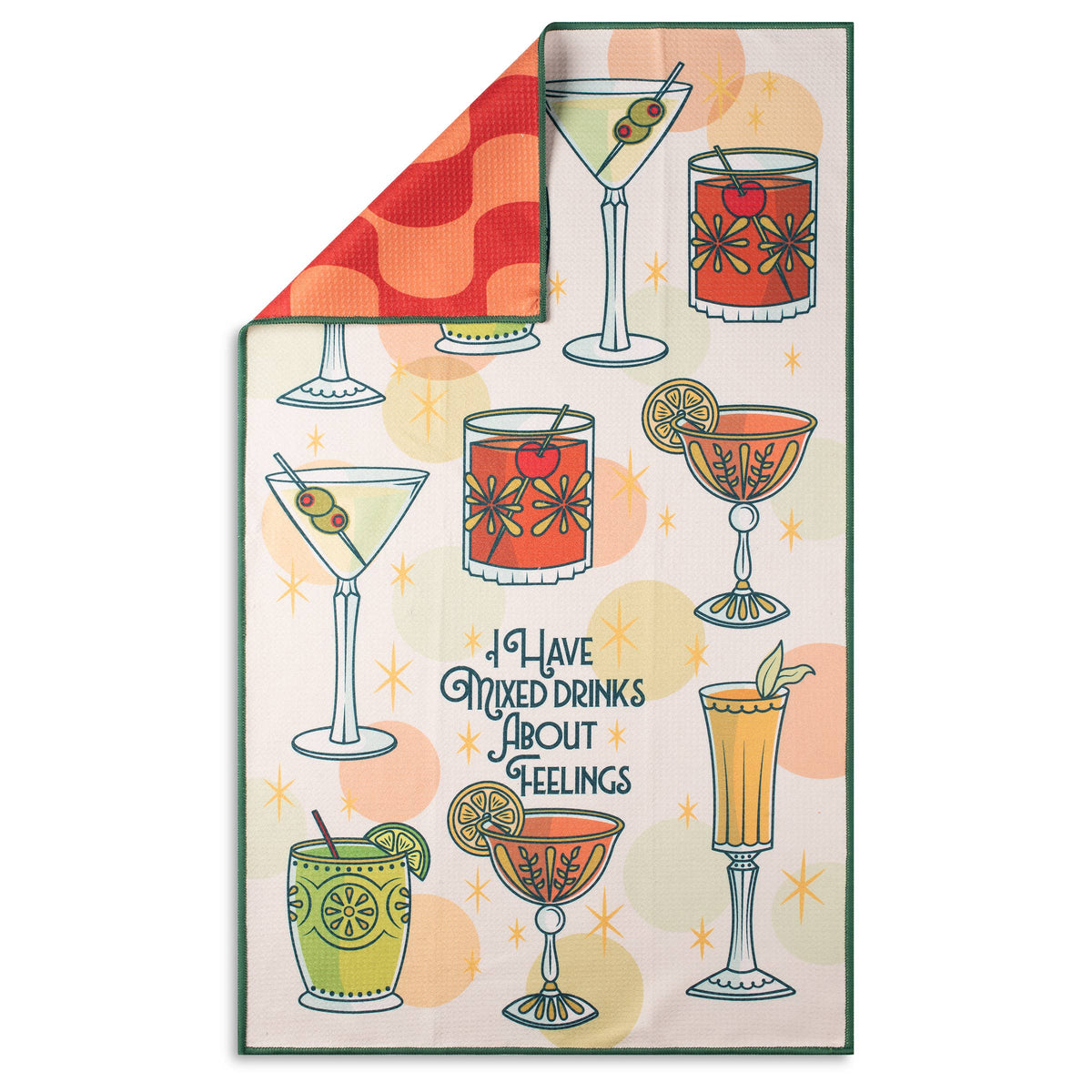 I Have Mixed Drinks About Feelings Microfiber Kitchen Towel