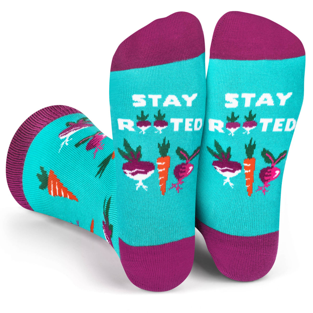 Stay Rooted Colorful Vegetable Garden Socks for Women