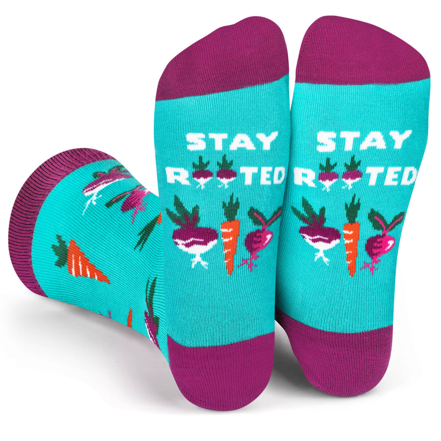 Stay Rooted Colorful Vegetable Garden Socks for Women