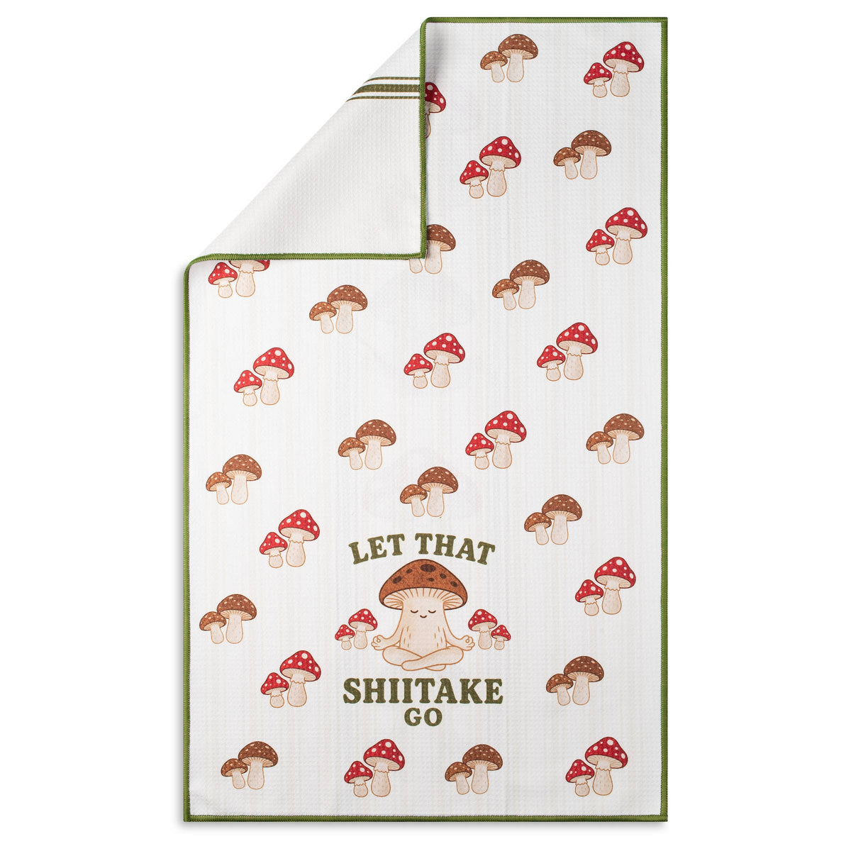 Let That Shiitake Go Mushroom Microfiber Kitchen Tea Towel 