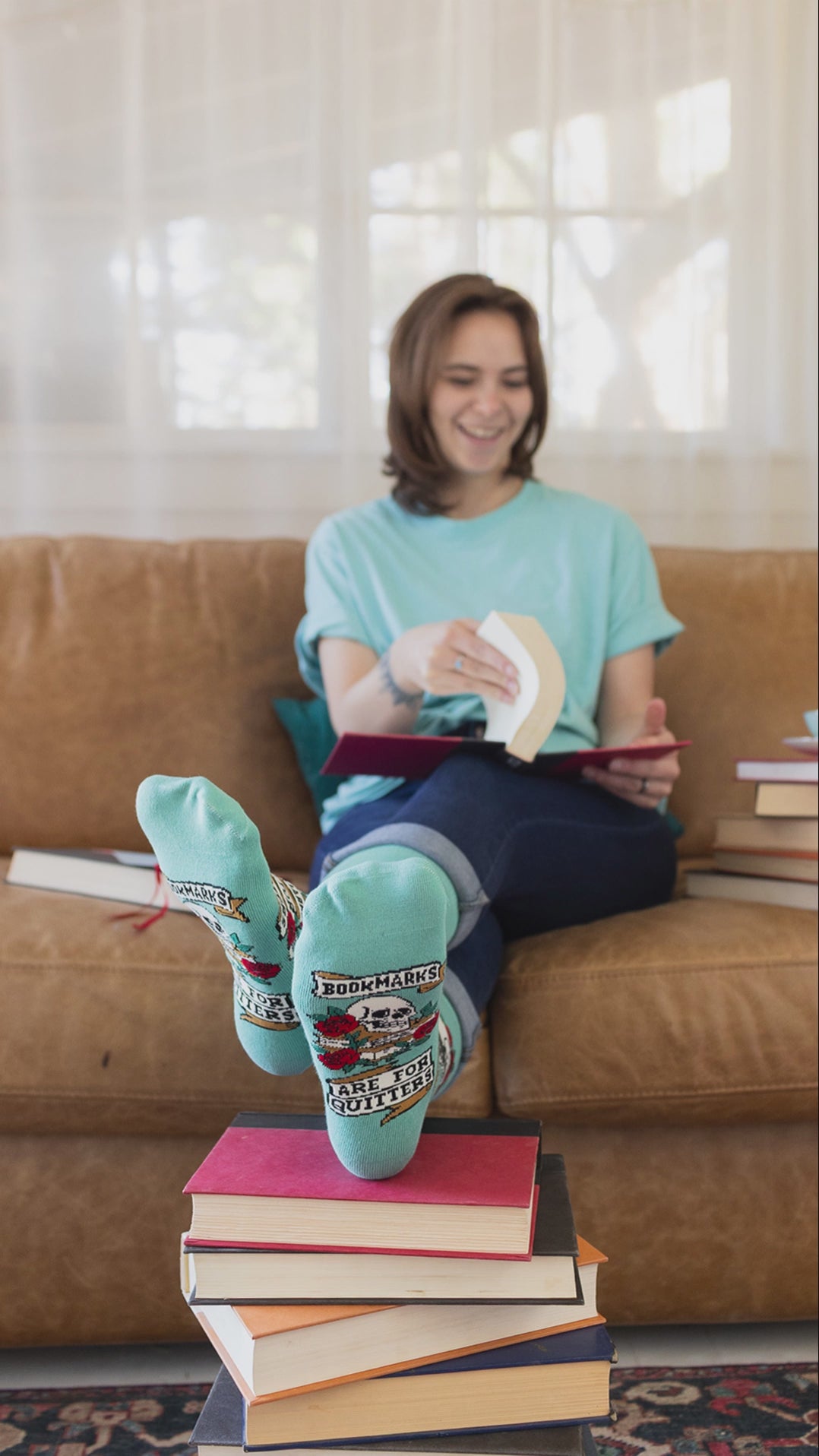 Bookmarks are for Quitters Book Socks for Readers
