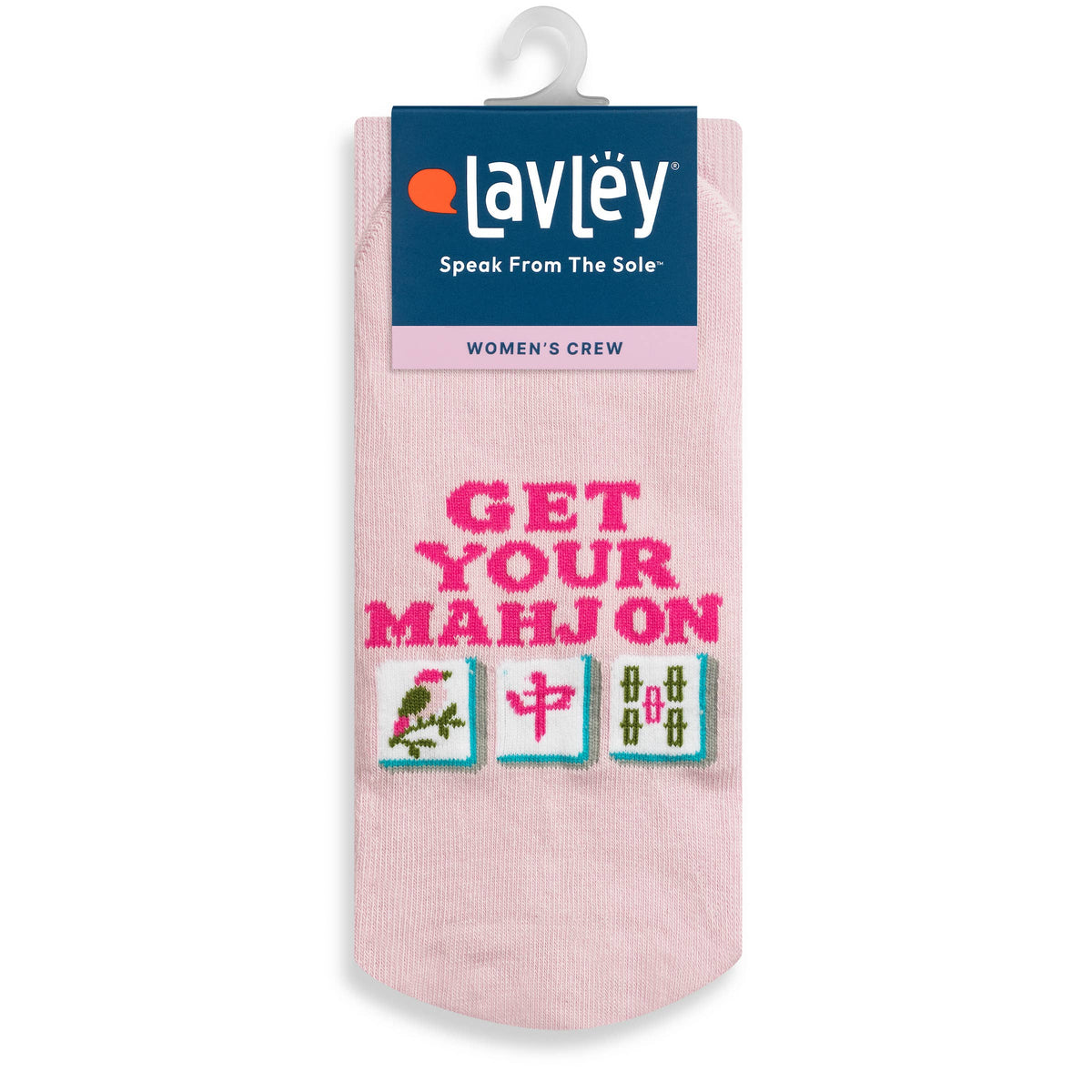 Get Your Mahj-On women's socks in Lavley packaging