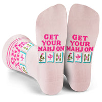 Get Your Mahj-On women's socks with both soles facing out