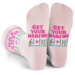 Get Your Mahj-On women's socks with both soles facing out