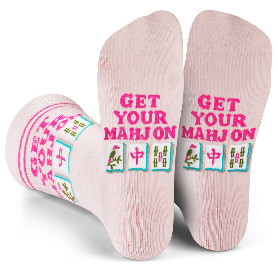 Get Your Mahj-On women's socks with both soles facing out