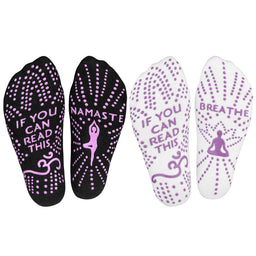 If You Can Read This...Namaste / Breathe Yoga Socks (2 Pack)