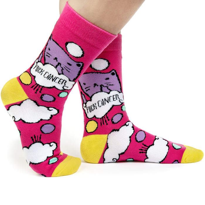 Bad Kitty "F%ck Cancer" Socks