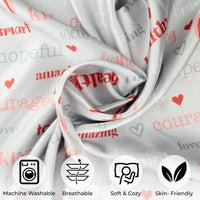 Positive Affirmations Satin Pillowcase (Queen Size)
