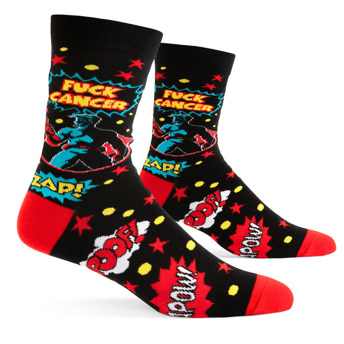 Superhero "F*ck Cancer" Socks