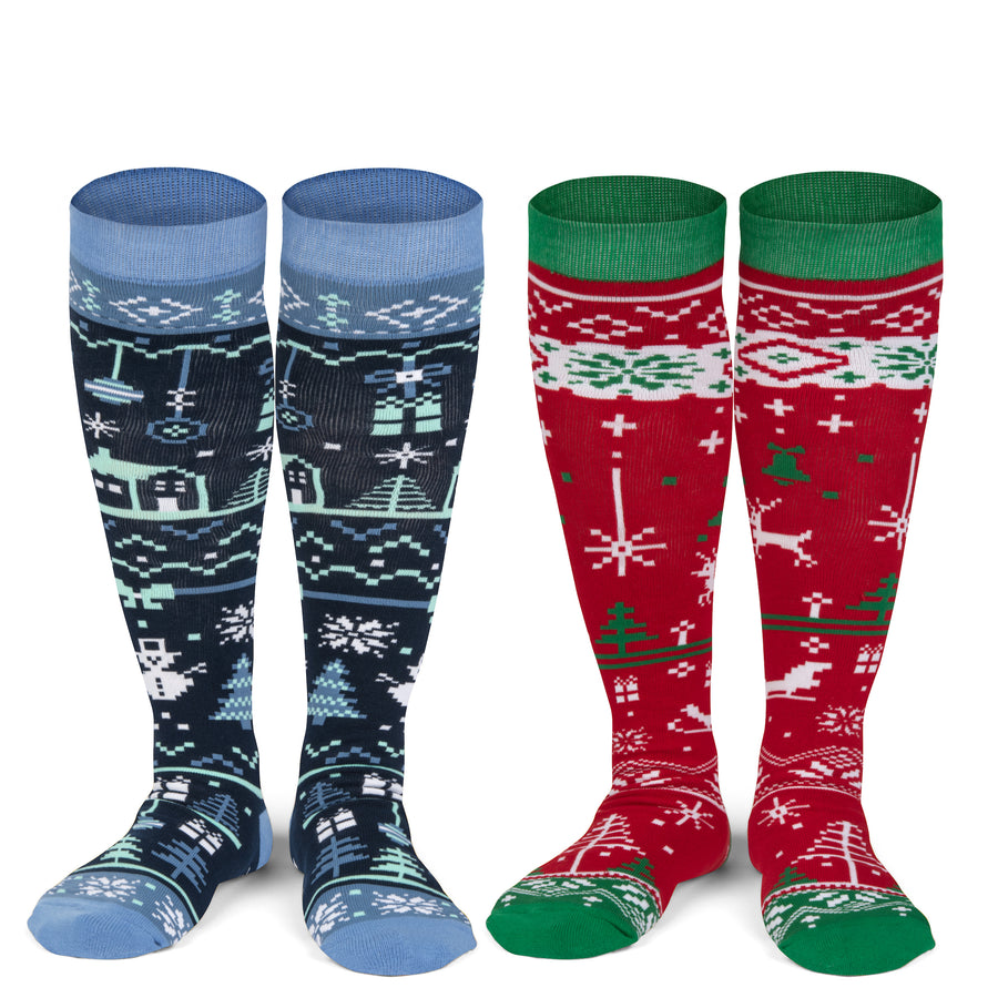 Christmas Sweater Knee High Socks (2 Pack)