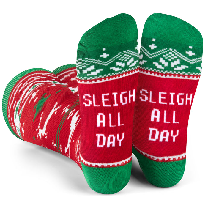 Santa & Elf Knee High Socks (2 Pack) | Lavley