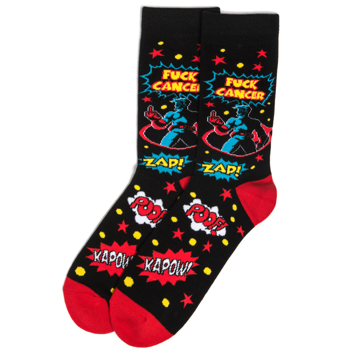 Superhero "F*ck Cancer" Socks