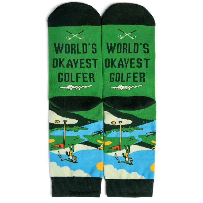 World's Okayest Golfer Socks