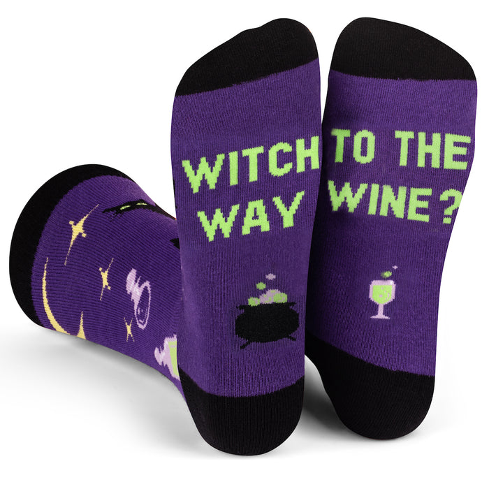 Witch Way To The Wine Socks