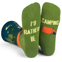 I'd Rather Be Camping (Green/Blue) Socks