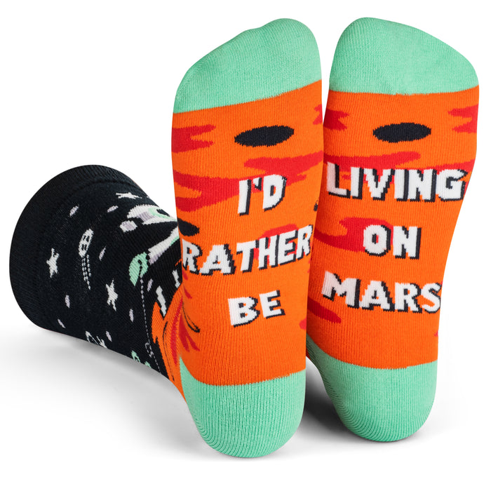 I'd Rather Be Living On Mars Socks