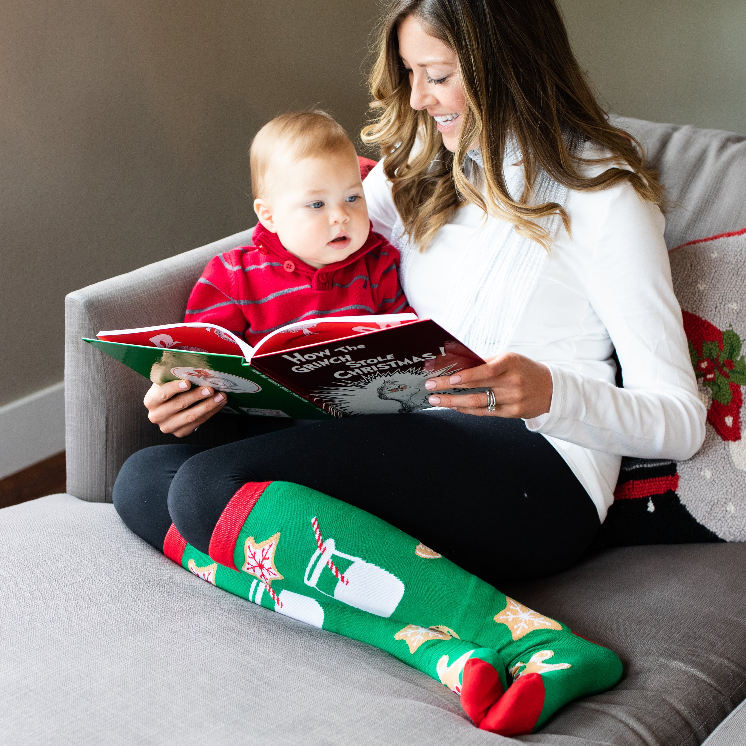 Christmas Cookies & Candy Knee High Socks (2 Pack)