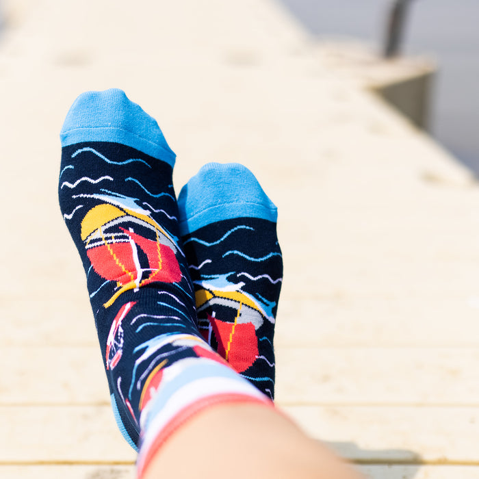Lavley I'd Rather Be - Funny Socks Novelty Gift for Men, Women and Teens (Sailing), One Size