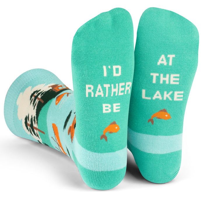 I'd Rather Be At The Lake Socks