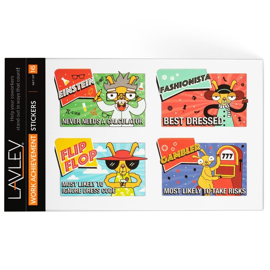 Work Achievement Sticker 16 Pack