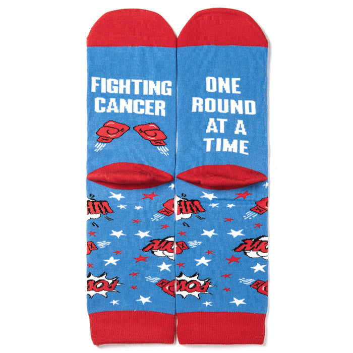 Beat Cancer Blue Socks
