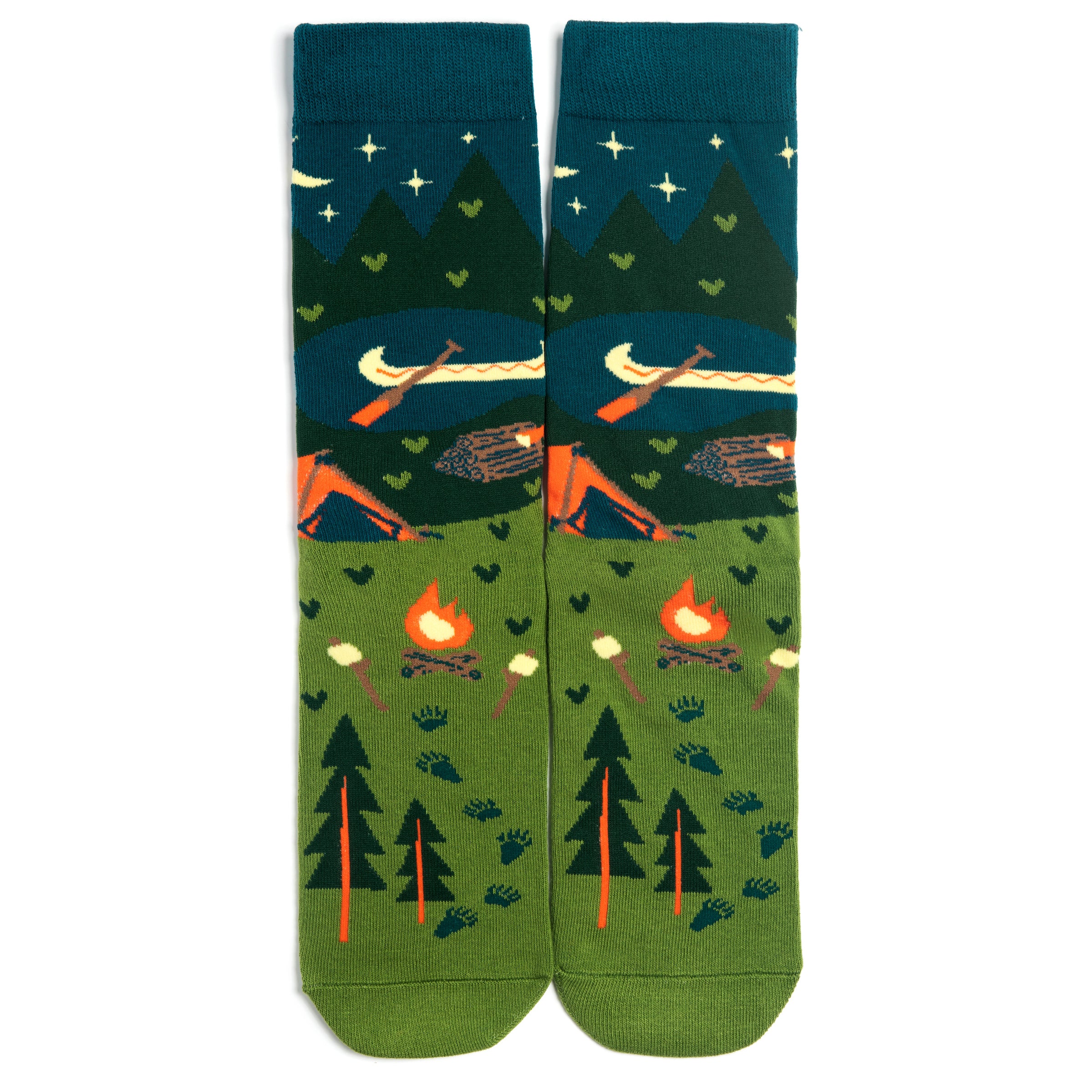 I'd Rather Be Camping (Green/Blue) Socks