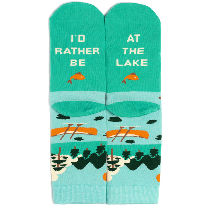 I'd Rather Be At The Lake Socks