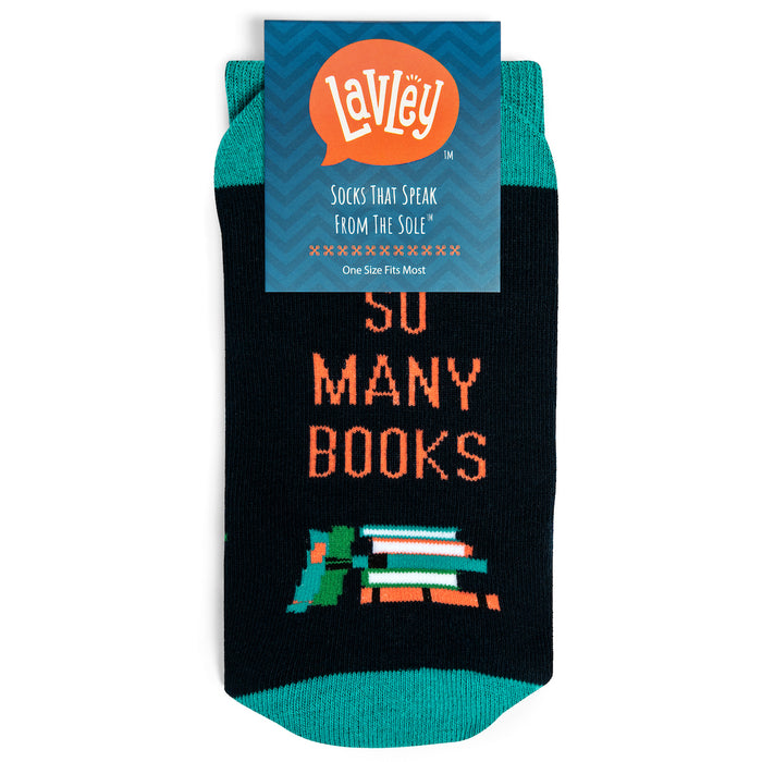 HAPPYPOP Funny Reading Book Socks for Women, Teacher Nerd Librarian Book  Lover B