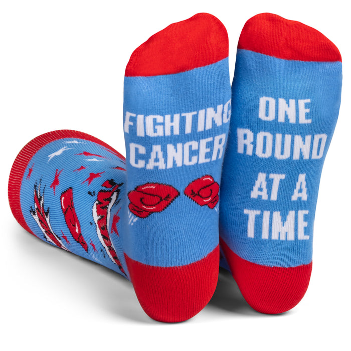 Beat Cancer Blue Socks