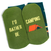 I'd Rather Be Camping (Green/Blue) Socks