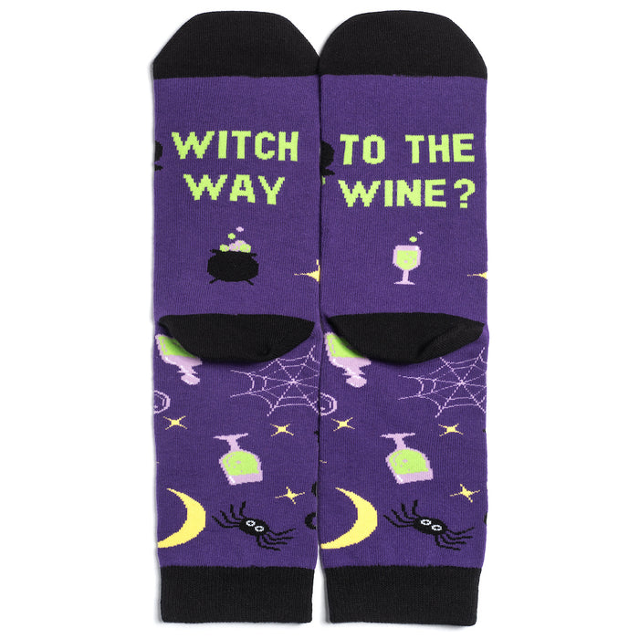 Witch Way To The Wine Socks