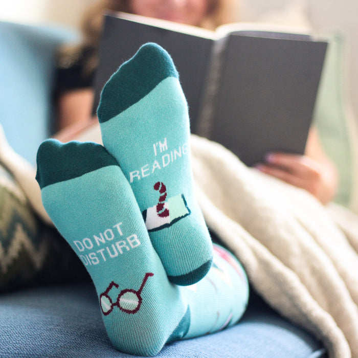 Do Not Disturb I'm Reading Socks