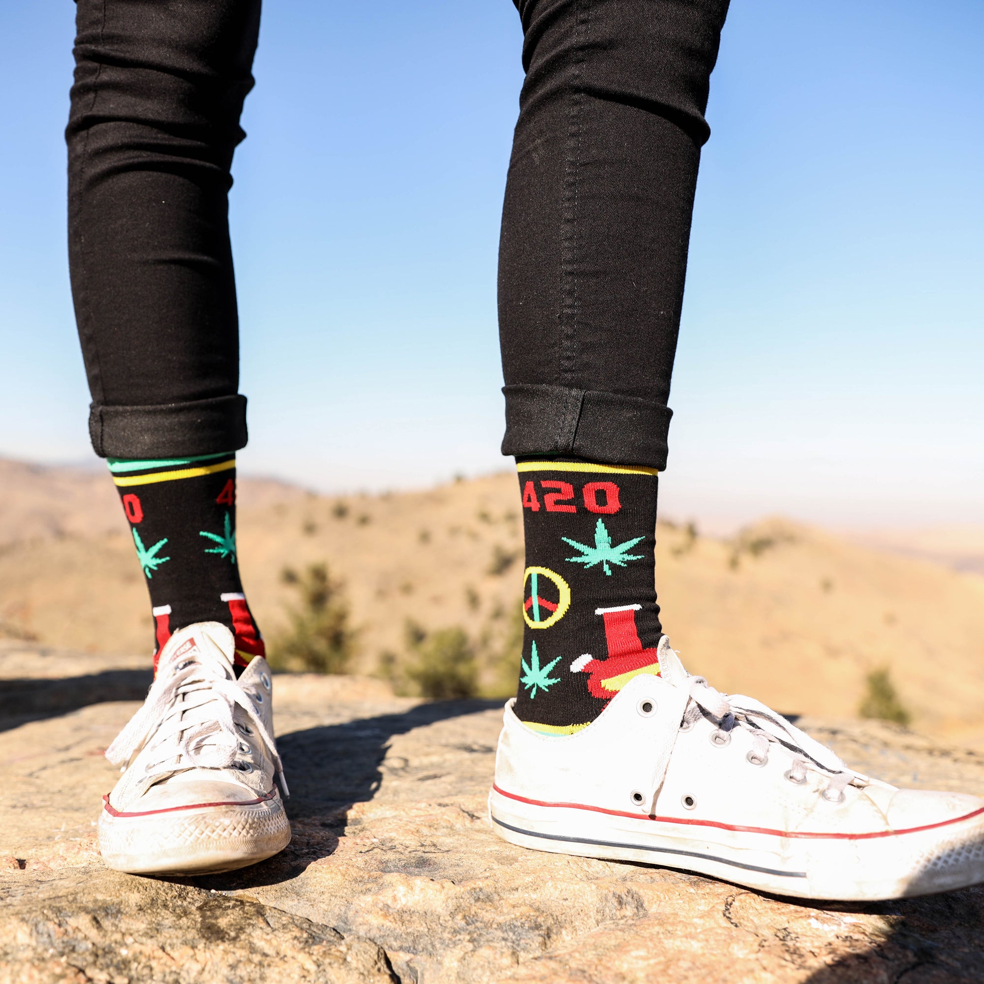 weed dress socks Funky Marijuana Wholesale Our brand HOTSOX Women's Weed Crew Socks