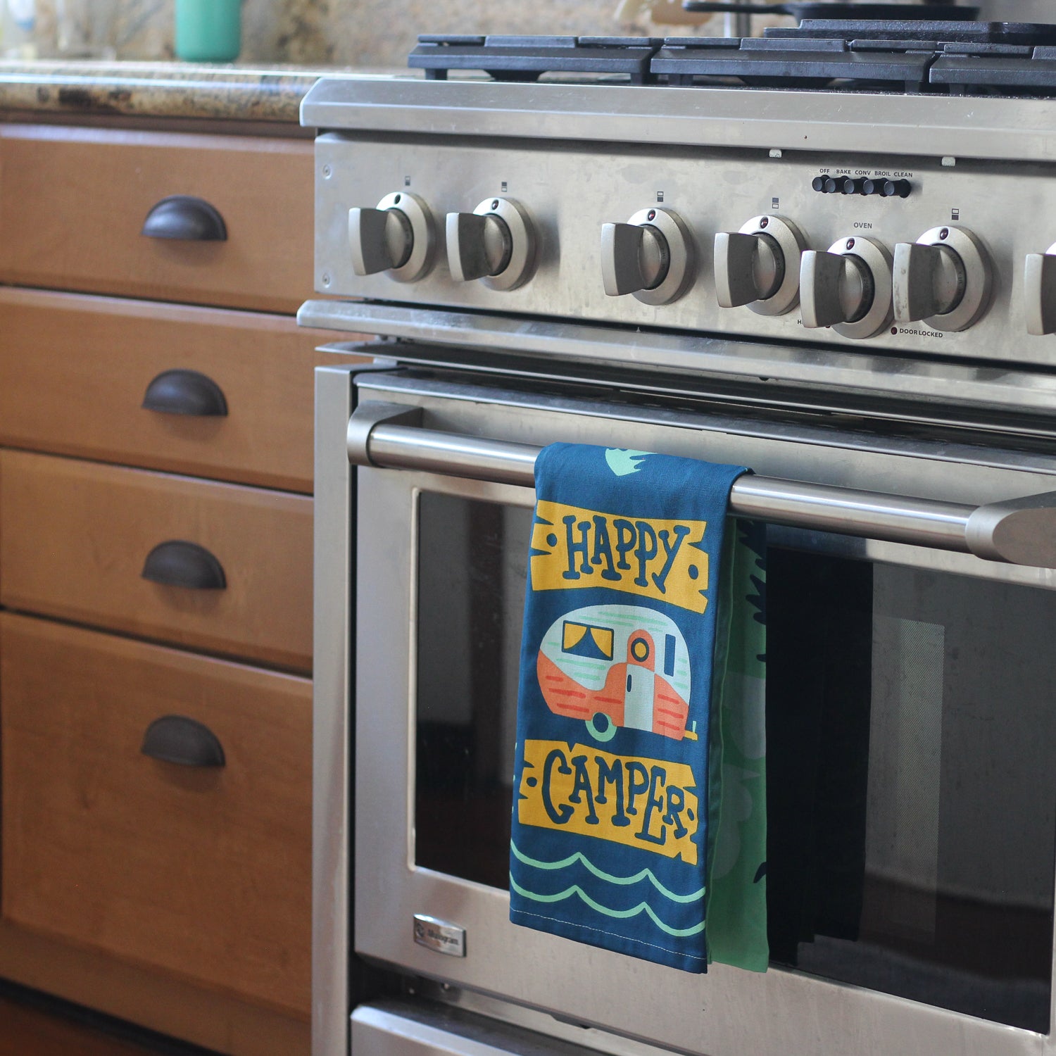 Happy Camper Dish Towel