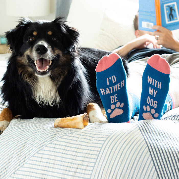 I'd Rather Be With My Dog Socks (Blue)