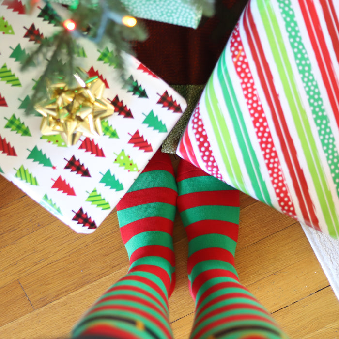 Santa & Elf Knee High Socks (2 Pack) | Lavley